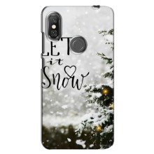 Новогодние, Праздничные Чехлы для Xiaomi Redmi Note 6 Pro - 2024 год (Let it snow)