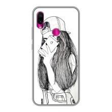 Чехол с печатью для Xiaomi Redmi Note 7 Pro - (Мода) (AlphaPrint) (Фото девочки)