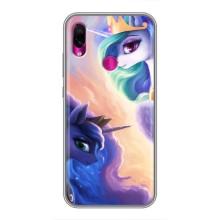 Чехол для Сяоми Редми Ноут 7 Про - (Единорожки - Новинки) (AlphaPrint) (Единорожки)