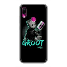 Чехол Супергерои Марвел на Редми нот 7 про – Groot