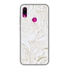 Мраморный чехол на Xiaomi Redmi Note 7 Pro (VPrint) (Белый мрамор)