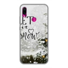 Новогодние, Праздничные Чехлы для Xiaomi Redmi Note 7 Pro - 2024 год – Let it snow