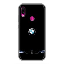 Силиконовый бампер с картинкой машины на Xiaomi Redmi Note 7 Pro – Черный BMW