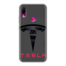 Силиконовый бампер с картинкой машины на Xiaomi Redmi Note 7 Pro – Logo TESLA