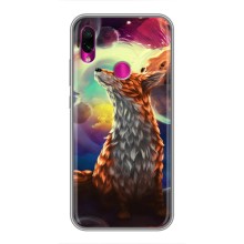 Чехлы с картинкой Лисички для Xiaomi Redmi Note 7 (VPrint) (Лисица в космосе)