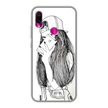 Чехол с печатью для Xiaomi Redmi Note 7 - (Мода) (AlphaPrint) (Фото девочки)
