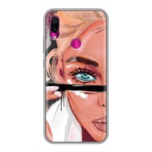 Чехол с печатью для Xiaomi Redmi Note 7 - (Мода) (AlphaPrint) (Макияж)