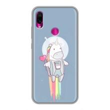 Чохол Unicorn на Xiaomi Redmi Note 7 (Єдинорог космонавт)