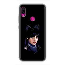 Чехлы Венсдей на Xiaomi Redmi Note 7 Уэнсдей (AlphaPrint) (серьезная Уэнздей)