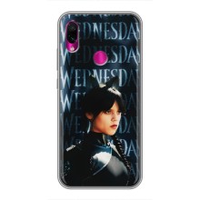 Чехлы Венсдей на Xiaomi Redmi Note 7 Уэнсдей (AlphaPrint) (Уэнздей кошка)
