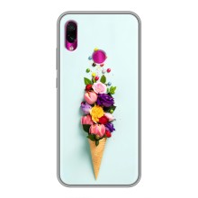 Чехлы с тематикой "ЦВЕТЫ" на Xiaomi Redmi Note 7 (Цветок-мороженное)