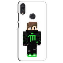 Чехлы для Xiaomi Redmi Note 7 (Персонажи Майн Крафт) – Зеленый мальчик