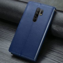 Кожаный чехол книжка GETMAN Gallant (PU) для Xiaomi Redmi Note 8 Pro – Синий
