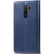 Шкіряний чохол книжка GETMAN Gallant (PU) для Xiaomi Redmi Note 8 Pro – Синій