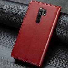 Шкіряний чохол-книжка GETMAN Gallant (PU) для Xiaomi Redmi Note 8 Pro – Червоний