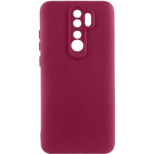 Чохол Silicone Cover Lakshmi Full Camera (AA) для Xiaomi Redmi Note 8 Pro – Бордовий