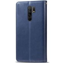 Шкіряний чохол-книжка GETMAN Gallant (PU) для Xiaomi Redmi Note 8 Pro – Синій