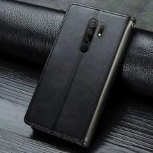 Шкіряний чохол-книжка GETMAN Gallant (PU) для Xiaomi Redmi Note 8 Pro – Чорний