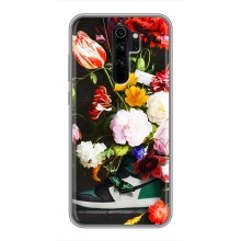 Брендновые Чехлы для Xiaomi Redmi Note 8 Pro - (PREMIUMPrint) (Nike цветы)