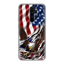 Чехол Флаг USA для Xiaomi Redmi Note 8 Pro (Флаг USA)