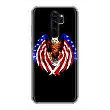 Чехол Флаг USA для Xiaomi Redmi Note 8 Pro (Крылья США)