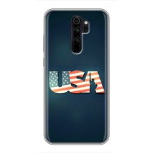 Чехол Флаг USA для Xiaomi Redmi Note 8 Pro (USA)