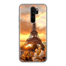 Чехол Эйфелева Башня для Xiaomi Redmi Note 8 Pro - (AlphaPrint) (Солнечная башня)