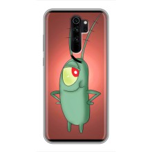 Чехол с картинкой "Одноглазый Планктон" на Xiaomi Redmi Note 8 Pro (Стильный Планктон)