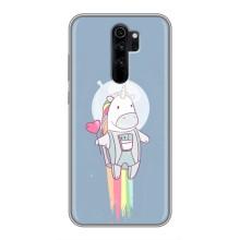 Чохол Unicorn на Xiaomi Redmi Note 8 Pro (Єдинорог космонавт)
