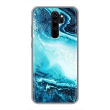 Мраморный чехол на Xiaomi Redmi Note 8 Pro (VPrint) – Голубой мрамор