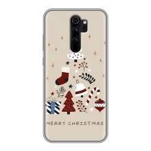 Рождественские Чехлы для Xiaomi Redmi Note 8 Pro (VPrint) (Merry Christmas)