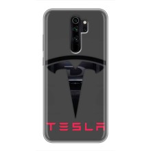 Силіконовий бампер з картинкою машини на Xiaomi Redmi Note 8 Pro – Logo TESLA