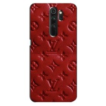 Текстурный Чехол Louis Vuitton для Редми нот 8 про – Красный ЛВ