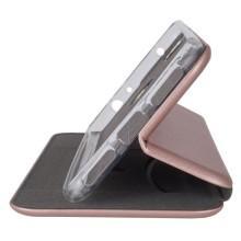 Кожаный чехол-книжка Classy для Xiaomi Redmi Note 8 / Note 8 2021 – Rose Gold