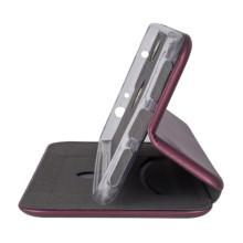 Кожаный чехол-книжка Classy для Xiaomi Redmi Note 8 / Note 8 2021 – Бордовый