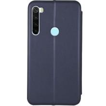 Кожаный чехол-книжка Classy для Xiaomi Redmi Note 8 / Note 8 2021 – Темно-синий