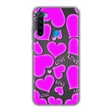 Чехлы для любимой на Сяоми Редми Ноут 8 (VPrint) (Pink hearts)