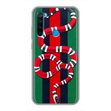 Чехлы ГУЧЧИ для Сяоми Редми Ноут 8 (AlphaPrint) (Gucci змия)