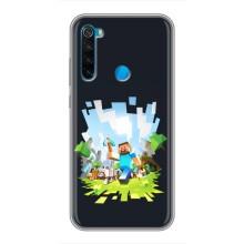 Чехол Майнкрафт на Xiaomi Redmi Note 8 (AlphaPrint) Minecraft (персонажи Minecraft)
