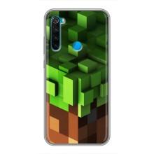 Чехол Майнкрафт на Xiaomi Redmi Note 8 (AlphaPrint) Minecraft (текстура Майнкрафт)