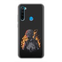Чохол з картинкою "Герой Pubg" на Xiaomi Redmi Note 8 (В полум'ї)