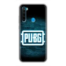 Чехол PUBG для Сяоми Редми Ноут 8 (AlphaPrint) (Лого PUBG)