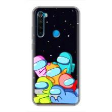 Чехол Амонг Ас для Xiaomi Redmi Note 8 (AlphaPrint) (Скины в космосе)
