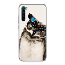 Чехол с птицами на Xiaomi Redmi Note 8 (VPrint) (Сова)