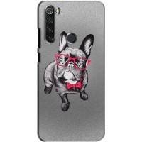 Чехол (ТПУ) Милые собачки для Xiaomi Redmi Note 8 (Бульдог в очках)