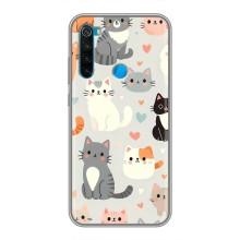 Чехол с рисунком кот на Xiaomi Redmi Note 8 – Коллаж котов