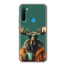 Чехол с принтом стильные животные для Сяоми Редми Ноут 8 – Лось с кофе