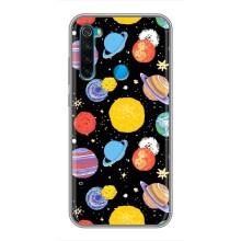 Космические Чехлы для Сяоми Редми Ноут 8 (VPrint) (Рисованные планеты)