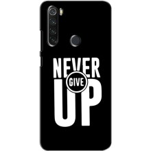 Силиконовый Чехол на Xiaomi Redmi Note 8 с картинкой Nike (Never Give UP)