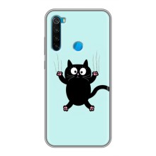 Силіконовий чохол з котиком для Xiaomi Redmi Note 8 (Падаючий кіт)